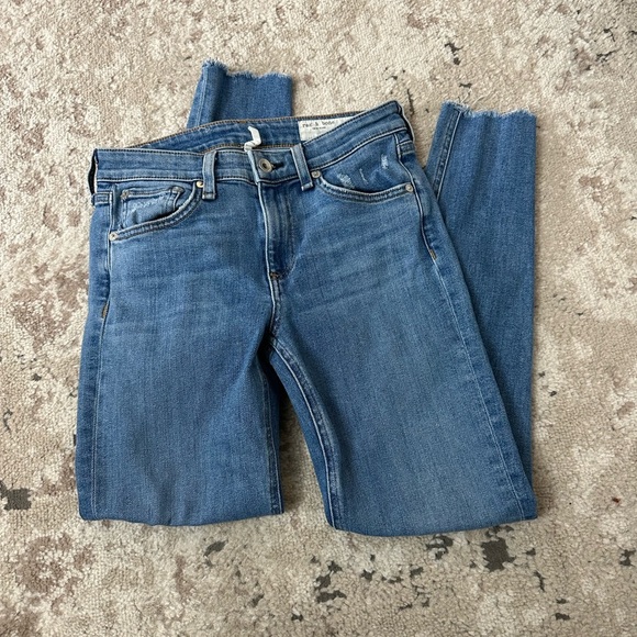 Rag & Bone Flexi Cate Mid-Rise Ankle Skinny Jeans Size 25 - Palmer